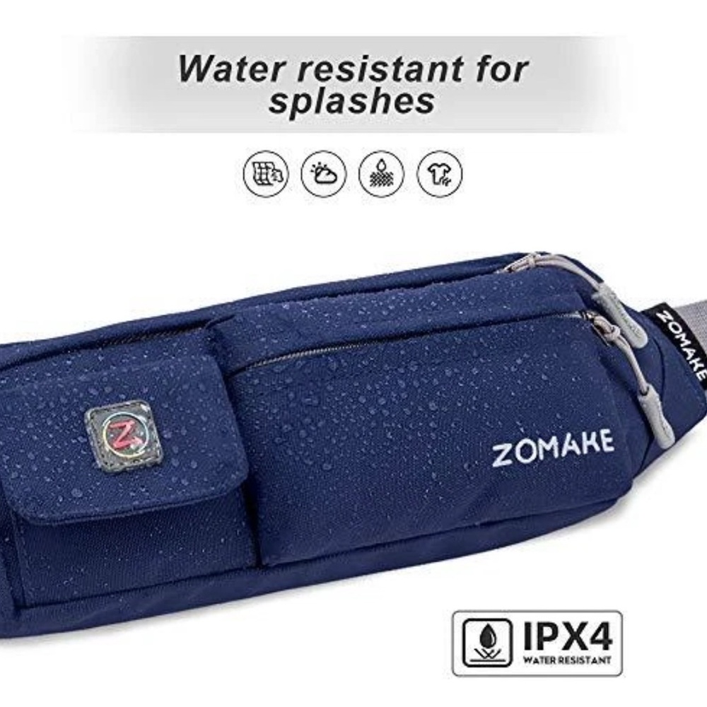 Navy Crossbody‎ Bag with Gray Strap - Picture 4 of 11